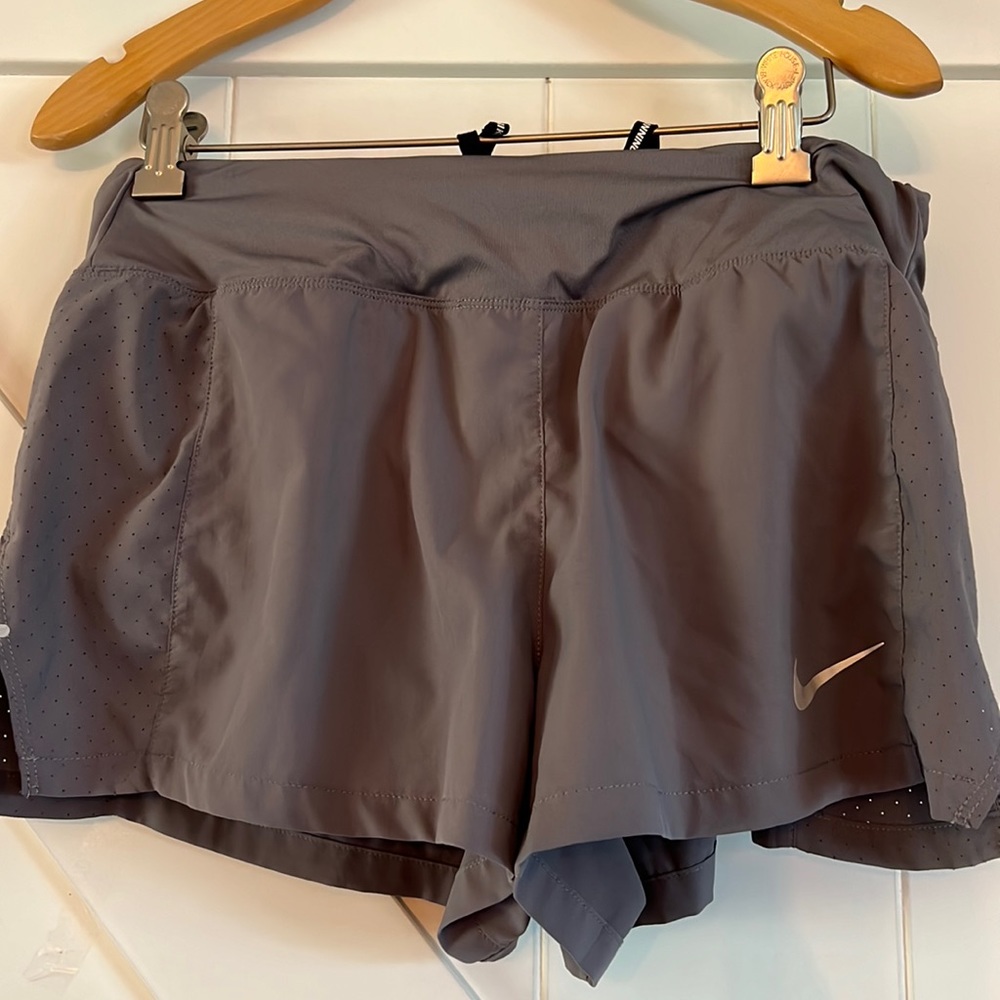 Grey Nike running shorts size medium